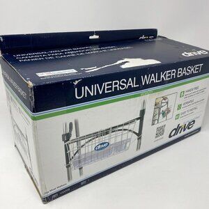 Drive Medical Walker Basket with Cup Holder Tray 1 Count Shopping Hands Free